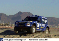 Le Renault Kangoo de Luc et Arnaud dans le sable 